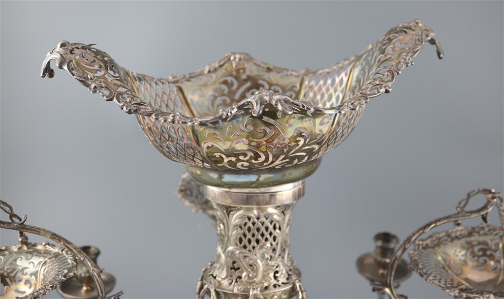 A good George III silver epergne, by Thomas Pitts I,